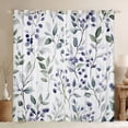thumbnail image 1 of Castle Fairy Tree Leaves Curtains Pack of 2 (42x84 Each),Green Purple Curtains Blackout, 1 of 6