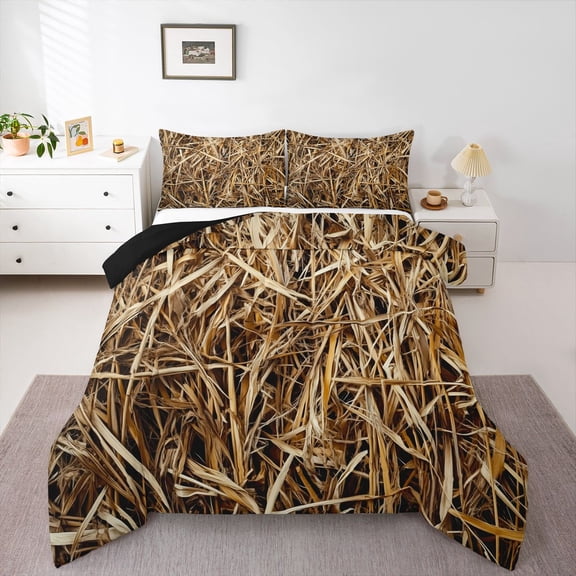 Castle Fairy Tree Leaves Queen Comforter Set,Botanical Branches Bedding Comforter Set