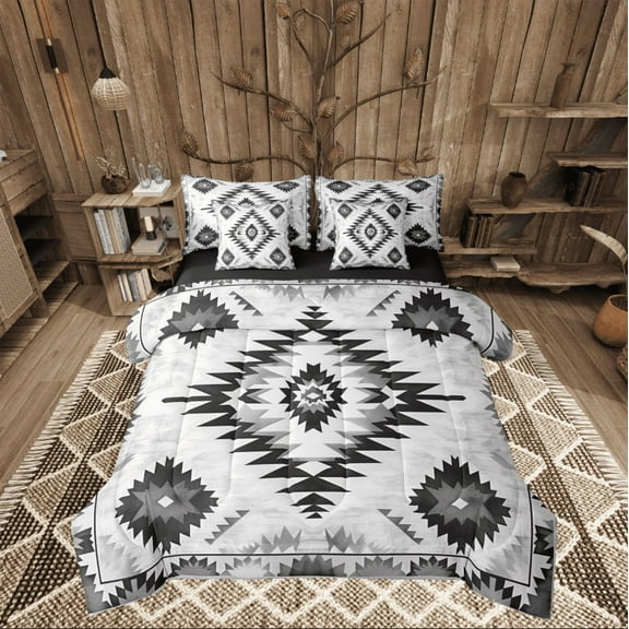 Castle Fairy Tribal Aztec 7pcs Bedding Comforter Set for Teens,Bohemian Theme Queen Bedding Sets Super Cozy,Exotic Style Queen Sheet Sets,Microfiber Bedroom Decor