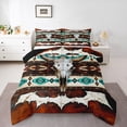 thumbnail image 1 of Castle Fairy Tribal Aztec Queen Comforter Set,Boho Bull Skull Bedding Comforter Set, 1 of 7