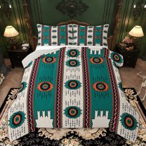 Castle Fairy Tribal Aztec Twin Comforter Sets,Bohemian Abstract Geometric Bedding Set