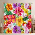 thumbnail image 1 of Castle Fairy Tropical Flowers Curtains Pack of 2 (42x84 Each),Floral Curtains Blackout, 1 of 6