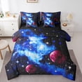 thumbnail image 1 of Castle Fairy Universe Planet Twin Bedding Sets,Gradient Galaxy Bedding Comforter Set, 1 of 8