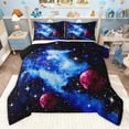 thumbnail image 1 of Castle Fairy Universe Planet Twin Comforter Sets,Abstract Gradient Galaxy Bedding Set, 1 of 8