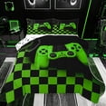 thumbnail image 1 of Castle Fairy Video Game 3 Pieces Queen Comforter Set for Kids Teens Adults,Game Controller Teens Game Ultra Soft Bedding Sets,Geometric Checkered Plaid Bedding Comforter Set Breathable, 1 of 8