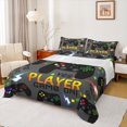 thumbnail image 1 of Castle Fairy 4-Piece King Sheet Set - Teens Video Game Abstract Lightning, 1 of 7