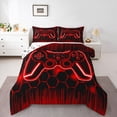 thumbnail image 1 of Castle Fairy Video Game Queen Comforter Set,Teens Honeycomb Gamepads Bedding Comforter Set, 1 of 8