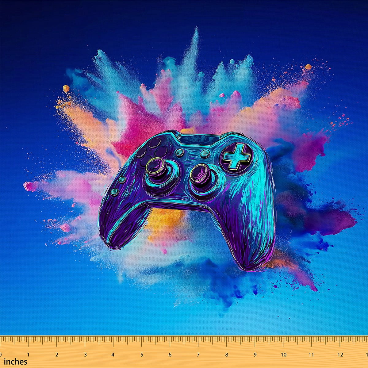 Castle Fairy Video Game Theme Fabric by the Yard 2 Yards for Boys, Blue ...