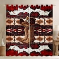 thumbnail image 1 of Castle Fairy Vintage Aztec Blackout Curtains Set of 2 (52x84 Each),Western Window Curtains, 1 of 6