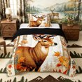 thumbnail image 1 of Castle Fairy Vintage Deer Twin Comforter Sets 2pcs for Teens,Autumn Maple Foliage Bedding Set,Brown Orange Cream,Black Reversible,1 Comforter and 1 Pillowcase, 1 of 6