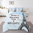 thumbnail image 1 of Castle Fairy Vintage Eiffel Tower Queen Comforter Set,Romantic Bedding Comforter Set, 1 of 8