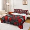 thumbnail image 1 of Castle Fairy Vintage Geometric Checkered Bed Sheets for Teens,Retro Plaid Grid King Sheets, 1 of 7