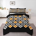 thumbnail image 1 of Castle Fairy Vintage Grid Queen Comforter Set,Mid Century Checkered Bedding Comforter Set, 1 of 8