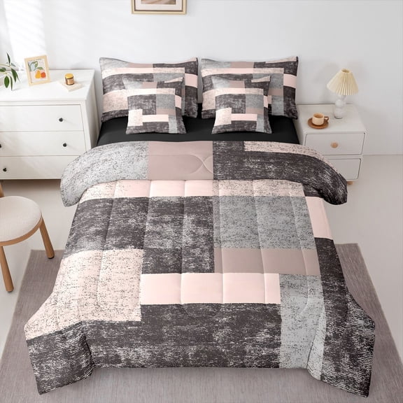 Castle Fairy Vintage Minimalist Triangle Twin Bedding Sets,Geometric Bedding Comforter Set