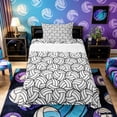 thumbnail image 1 of Castle Fairy Volleyball Print Twin Sheets 3pcs, Sport Theme Bedding, Black White,1 Fitted Sheet, 1 Flat Sheet and 1 Pillowcase, 1 of 6