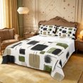 thumbnail image 1 of Castle Fairy Watercolor Brush Rectangle King Sheets 4pcs,Abstract Linear Mark Bedding,Olive Beige Black,1 Flat Sheet, 1 Fitted Sheet and 2 Pillowcases, 1 of 7