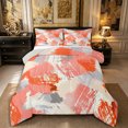 thumbnail image 1 of Castle Fairy Watercolor Smudge King Size Comforter Sets 3pcs,Abstract Graffiti Splash Comforters King Size,Coral Pink Gray,Reversible,1 Comforter and 2 Pillowcases, 1 of 6