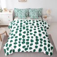 thumbnail image 1 of Castle Fairy Watercolor Splash 7 Pieces Bedding Comforter Set,Green White Full Bedding Set Lightweight,Geometric Theme Fitted Sheet Flat Sheet,Lightweight Abstract Room Decor,Reversible, 1 of 8