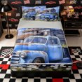 thumbnail image 1 of Castle Fairy Watercolor Vintage Pickup Zipper Twin Comforter Sets with Fitted Sheet and 2 Pillowcases,Farm Barn Daisy Zipper Bedding Set for Bedroom,Soft Blue,4-Piece,Grey Reversible, 1 of 6