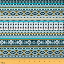 Castle Fairy Western Aztec Fabric by the Yard 1 Yard,Abstract Geometric Home Decor Fabric by the Yard,Bohemian Tribal Room Decor Fabric by the Yard,Luxury Teenagers Bedroom Decor