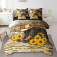 thumbnail image 1 of Castle Fairy Western Boots 7pcs Bedding Comforter Set,Floral Sunflower Queen Bedding Sets Super Cozy,Lodge Cabin Queen Sheet Sets,Microfiber Boys Bedroom Decor,Reversible, 1 of 8