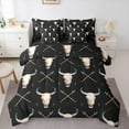 thumbnail image 1 of Castle Fairy Western Bull Skull Bedding Comforter Set 7 Pieces for Teens Adults,Bohemian Boho Full Bedding Set Lightweight,Exotic Style Fitted Sheet Flat Sheet,Luxury Bedroom Decor,Reversible, 1 of 8