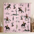 thumbnail image 1 of Castle Fairy Western Cowboy Black Out Curtains for Boys Girls,Exotic Style Curtains Pack of 2 (42x63 Each),Vintage Aesthetic Bedroom Curtains,Luxury Bedroom Decor, 1 of 6