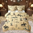 thumbnail image 1 of Castle Fairy Western Cowboy Twin Bedding Sets 7-Piece for Adults Female Men,Vintage Aesthetic Bedding Comforter Set Microfiber,Retro Botanical Cactus Breathable Sheet Sets,Super Cozy Room Decor, 1 of 8
