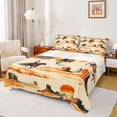 thumbnail image 1 of Castle Fairy Western Cowboy Twin Sheet Sets 3pcs for Female Men,Blue Orange Twin Fitted Sheet Microfiber,Exotic Style Breathable Flat Sheet,Ultra Soft Home Decor, 1 of 7