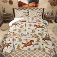 thumbnail image 1 of Castle Fairy Western Cowboys Full Size Comforter Sets,Vintage Cactus Bedding Sets, 1 of 8