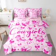 thumbnail image 1 of Castle Fairy Western Cowgirl 7 Pieces Bedding Comforter Set,Kawaii Bowknot Full Bedding Set Lightweight,Cactus Boots Fitted Sheet Flat Sheet,Lightweight Southwestern Room Decor,Reversible, 1 of 8