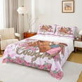 thumbnail image 1 of Castle Fairy Western Cowgirl Twin Sheet Sets 3pcs for Girls,Chic Floral Rose Horse Twin Fitted Sheet Microfiber,Dreamy Princess Breathable Flat Sheet,Super Cozy Room Decor, 1 of 7