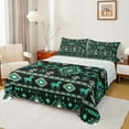 thumbnail image 1 of Castle Fairy Western Horse Aztec Queen Sheet Sets,Bohemian Abstract Geometric Bed Set, 1 of 7