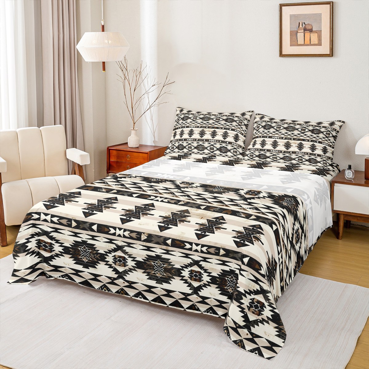 Castle Fairy Western Theme 3pcs Twin Sheet Sets,Tribal Aztec Twin ...