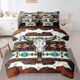 thumbnail image 1 of Castle Fairy Western Tribal Aztec Bedding Comforter Set,Boho Bull Skull Full Bedding Set, 1 of 8