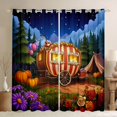 thumbnail image 1 of Castle Fairy Whimsical Camper Blackout Curtains Set of 2 (52x84 Each) for Teens, Forest Art Window Curtains for Bedroom, Red Green, 1 of 6