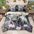 thumbnail image 1 of Castle Fairy White Highland Bull 7-Piece Twin Bedding Sets for Teens Girls Boys,Spring Graden Flowers Bedding Comforter Set,Rustic Animal Breathable Sheet Sets,Luxury Bedroom Decor, 1 of 8
