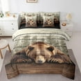 thumbnail image 1 of Castle Fairy Wildlife Bear 7-Piece Twin Bedding Sets,Woodland Animal Bedding Comforter Set,Rustic Cabin Breathable Sheet Sets,Luxury Boys Bedroom Decor,Reversible, 1 of 8