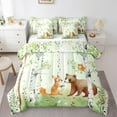 thumbnail image 1 of Castle Fairy Wildlife Bear Fox Owl 7Pcs Bedding Comforter Set for Teen Kids,Jungle Animal Queen Bedding Sets Super Cozy,Cartoon Wildlife Queen Sheet Sets,Super Cozy Room Decor, 1 of 8