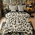 thumbnail image 1 of Castle Fairy Wildlife Bear King Bedding 7pcs for Teens,Abstract Vintage Camo Animal King Bed in a Bag,Olive Khaki Cream,Black Reversible, 1 of 7