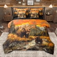 thumbnail image 1 of Castle Fairy Wildlife Bears 7-Piece Bedding Comforter Set for Teens Women Men,Woodland Animal King Bedding Sets,Jungle Safari Ultra Soft Bed Sheets,Ultra Soft Home Decor, 1 of 8
