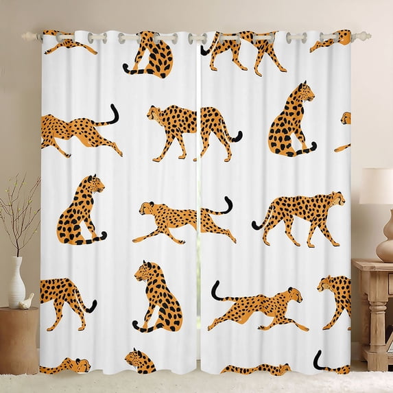Castle Fairy Wildlife Blackout Curtains Set of 2 (52x84 Each),Animal Window Curtains