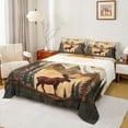 thumbnail image 1 of Castle Fairy Wildlife Deer 4 Pieces Queen Sheet Sets,Jungle Animal Ultra Soft Flat Sheet,Lodge Cabin Queen Fitted Sheet,Breathable Rustic Home Decor, 1 of 7