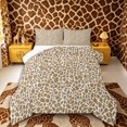 thumbnail image 1 of Castle Fairy Wildlife Giraffe Spot King Size Comforter Sets 3pcs for Girls,Abstract Animal Print Comforters King Size,Light Coffee,Reversible,1 Comforter and 2 Pillowcases, 1 of 6