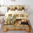 thumbnail image 1 of Castle Fairy Wildlife Leopard Bedding Comforter Set,Bohemian Leaves Full Bedding Set, 1 of 8