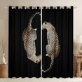 thumbnail image 1 of Castle Fairy Wildlife Leopard Blackout Curtains Set of 2 (52x84 Each) for Female Men Women,Jungle Animal Window Curtains,Woodland Safari Cheetah Curtains and Drapes,Luxury Bedroom Decor, 1 of 6