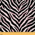 thumbnail image 1 of Castle Fairy Wildlife Zebra Fabric by the Yard 5 Yard,Animal Print Sewing Fabric,Black Pink Fabric for Sewing,Ultra Soft Geometric Home Decor, 1 of 6