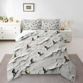 thumbnail image 1 of Castle Fairy Winter Sport Full Size Comforter Sets,Snow Skiing Bedding Sets, 1 of 8