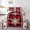 thumbnail image 1 of Castle Fairy Xmas Snowflake 3 Pieces Queen Comforter Set for Teens Boys Girls,Geometric Plaid Grid Ultra Soft Bedding Sets,Merry Christmas Bedding Comforter Set,Ultra Soft Home Decor, 1 of 8