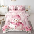 thumbnail image 1 of Castle Fairy Xmas Snowman Boy Girl 7-Piece Twin Bedding Sets,Happy New Year Bedding Comforter Set,Christmas Festival Theme Breathable Sheet Sets,Pink Flower Home Decor, 1 of 8